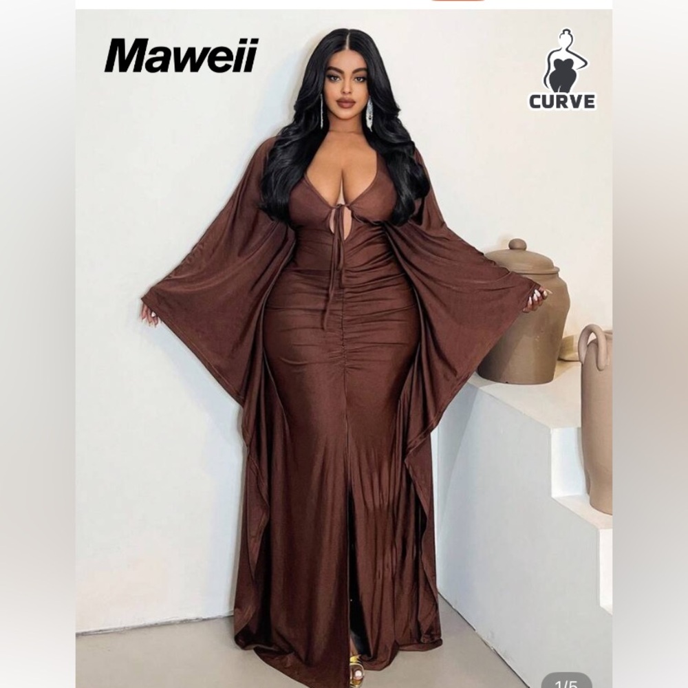SHEIN Brown Maxi Dress